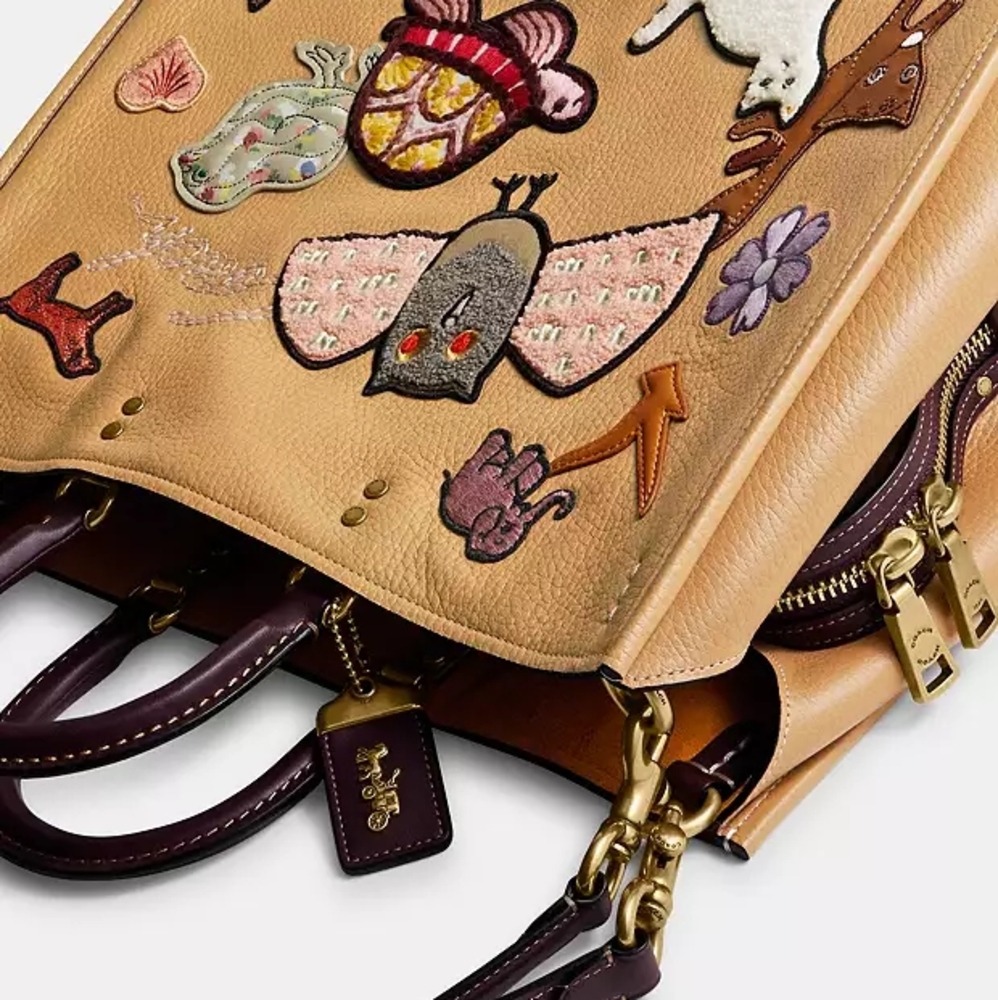 🐢🦉🐘🐤🐈🍄Coach Rogue 39 With Creature Patches 🍄💗🐢🦉🐘🐤